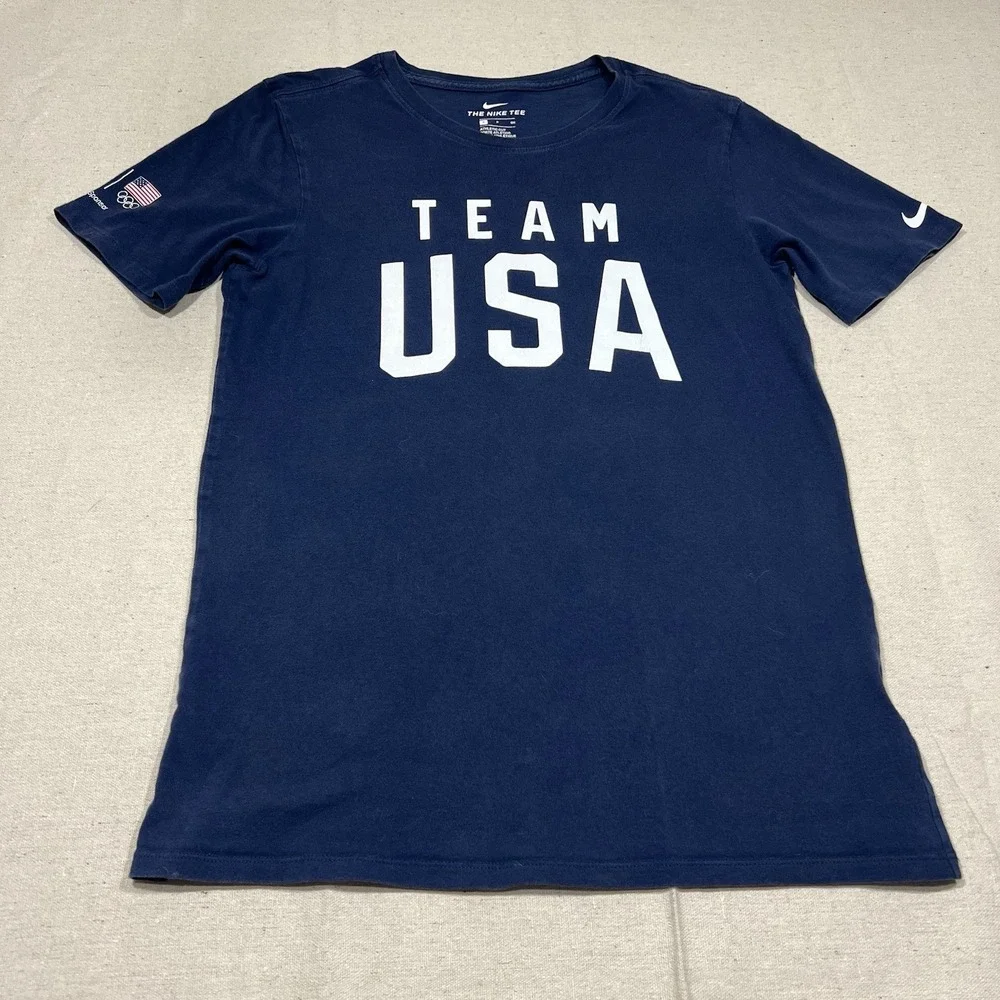 The Nike Tee‎ Team USA Nabisco Olympic Shirt Navy Blue Size S Unisex